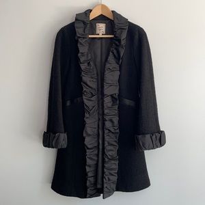 Nanette Lepore Black Wool Coat